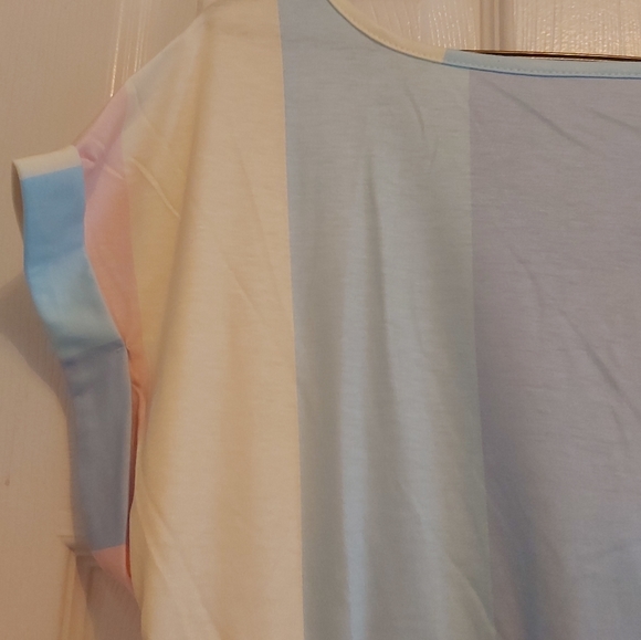 077. Multicolor Striped Color Block Tiered Mini Dress  Size M - Picture 9 of 16